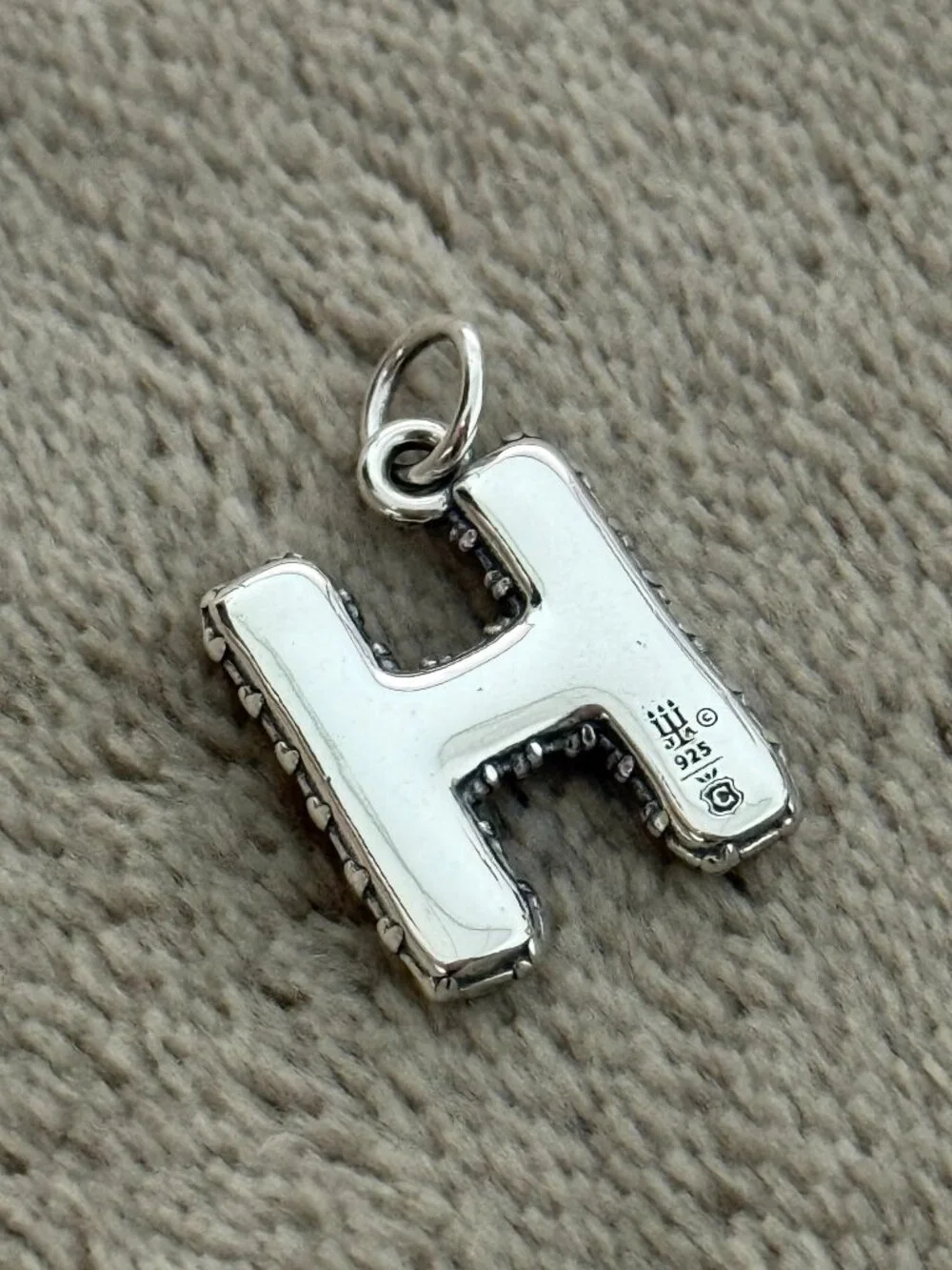 H- Enamel Consuela Floral Initial Charm